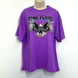 Pink Floyd - NWT US Tour 1967 Bald Eagle Graphic Oversized T Shirt  Size XS